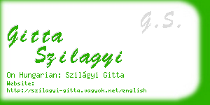 gitta szilagyi business card